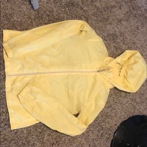Yellow windbreaker / rain coat